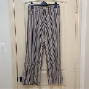 NWT Just Living Linen Navy Stripe Pants